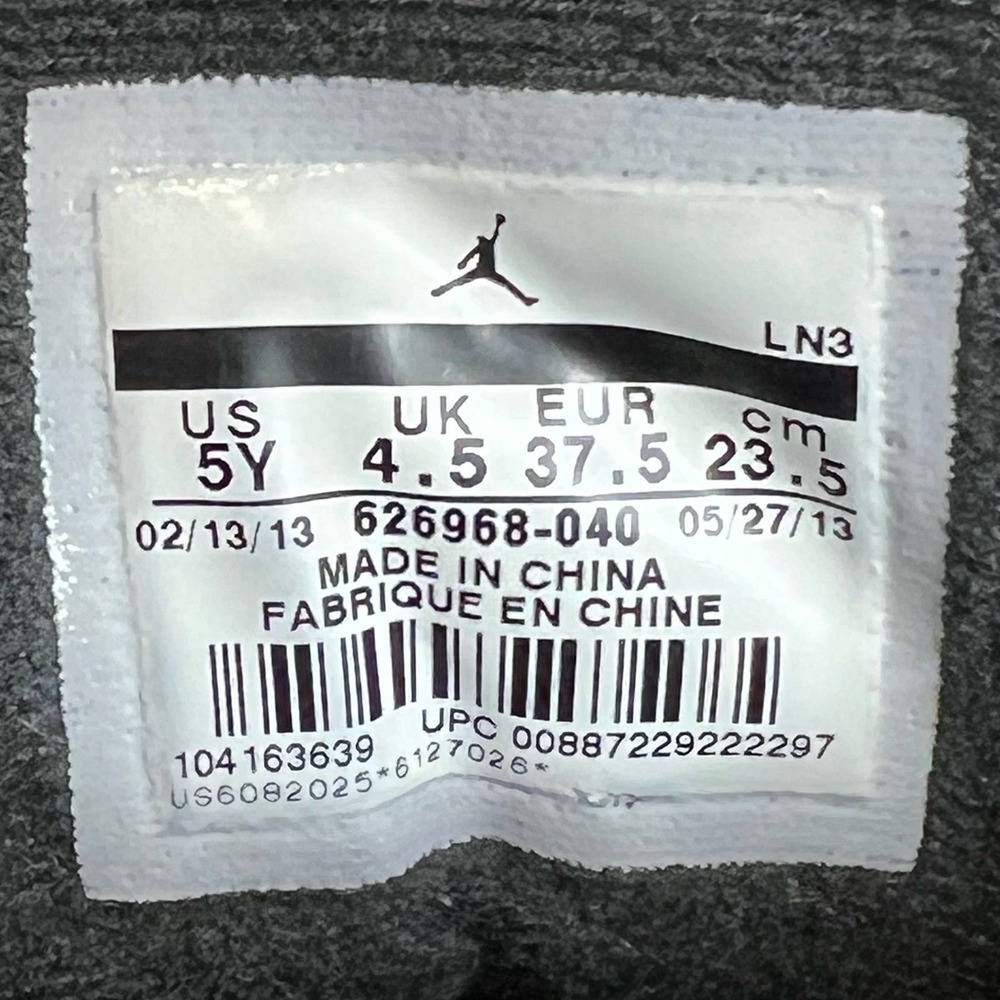 Air Jordan 3 Retro 'Fear' 2013 GS Size 5Y - 626968-040 - Picture 7 of 7